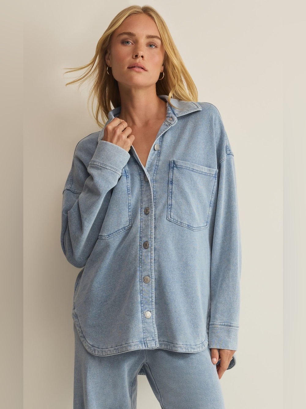 NWT Z Supply All Day Knit in Washed Indigo